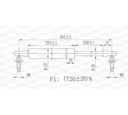 Molla A Gas Portellone posteriore destro/Sinistro per Chrysler-Dodge Pt Cruiser (Pt) GSR6088.00 - 80-GSR6088.00 -