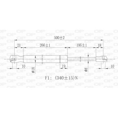Molla A Gas Portellone posteriore destro/Sinistro per Seat Leon GSR6096.00 - 80-GSR6096.00 - 80-GSR6096.00