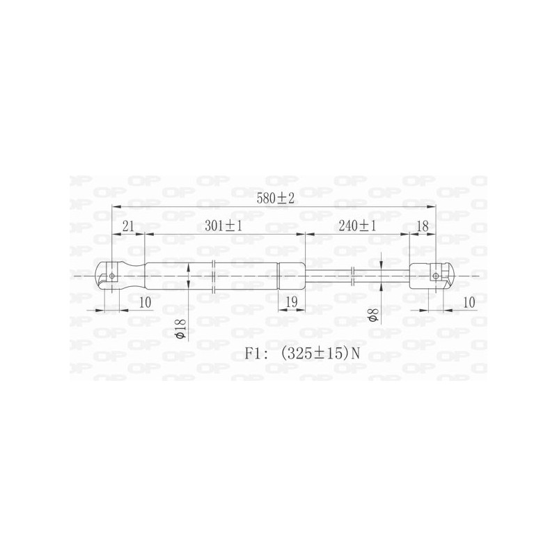 Molla A Gas Portellone posteriore destro/Sinistro per Ford Fiesta (MK4) GSR6103.00