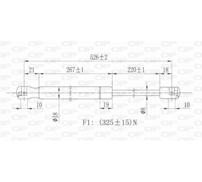 Molla A Gas Portellone posteriore destro/Sinistro per Volkswagen Polo GSR6109.00 - 80-GSR6109.00 - 80-GSR6109.00