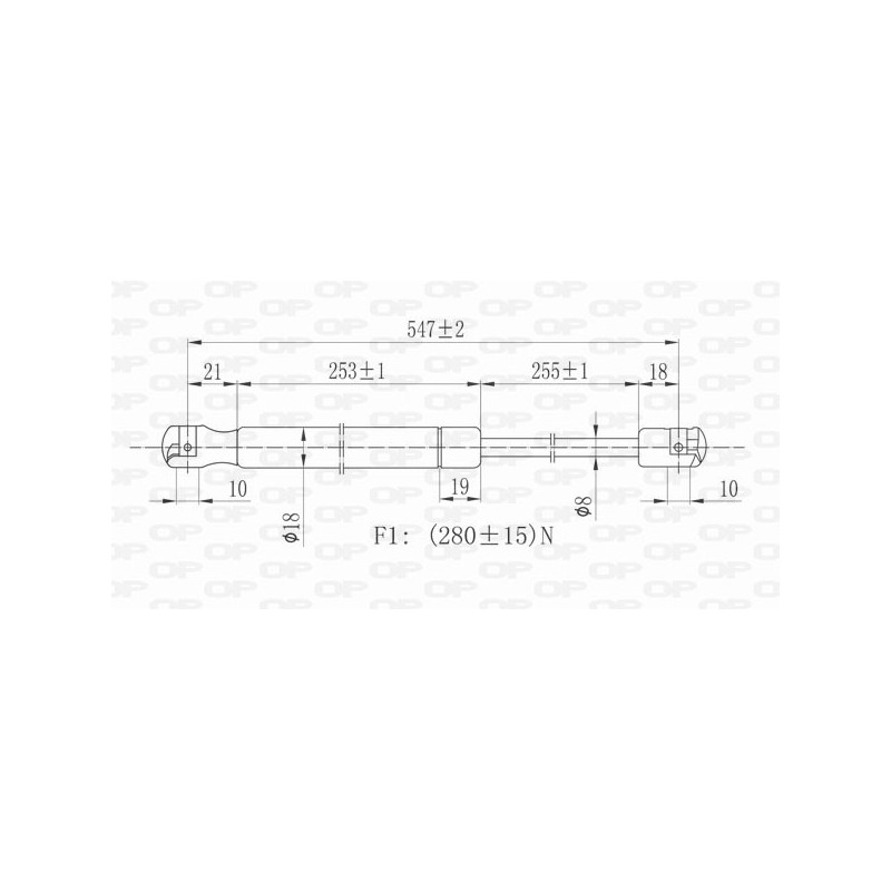 Molla A Gas Portellone posteriore destro/Sinistro per Nissan Micra (K11) GSR6143.00