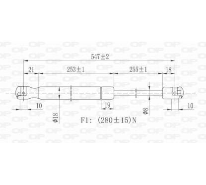 Molla A Gas Portellone posteriore destro/Sinistro per Nissan Micra (K11) GSR6143.00 - 80-GSR6143.00 - 80-GSR6143.00