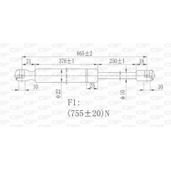 Molla A Gas Portellone posteriore destro/Sinistro per Mercedes Viano (W639) e Vito (W639) GSR6163.00