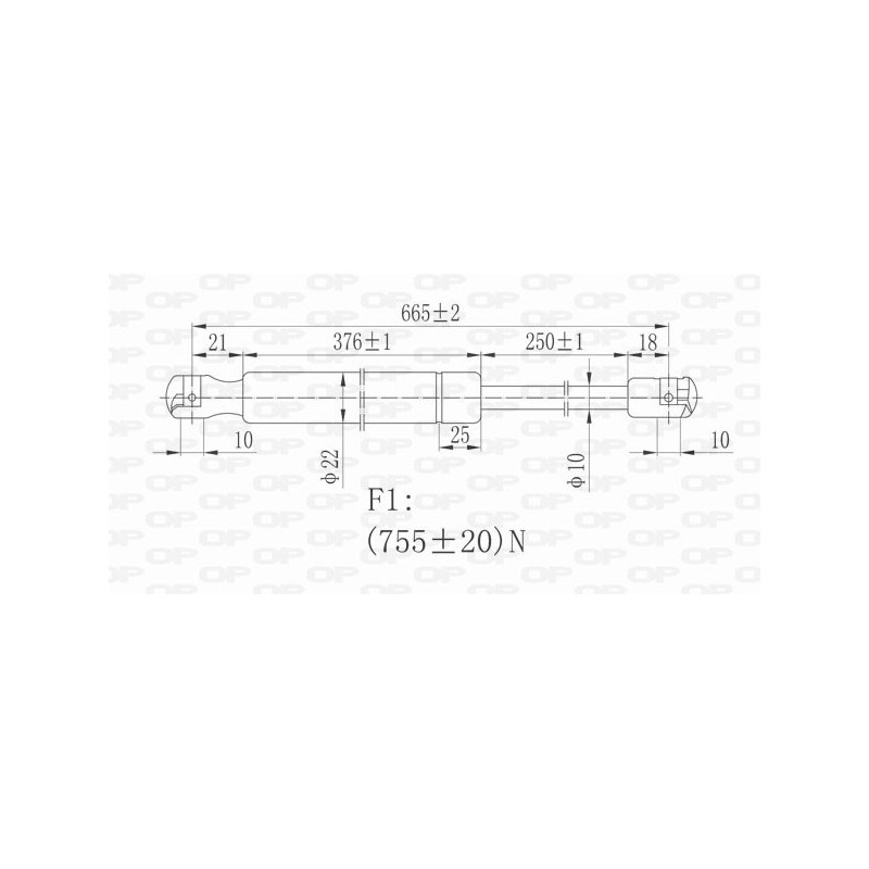 Molla A Gas Portellone posteriore destro/Sinistro per Mercedes Viano (W639) e Vito (W639) GSR6163.00
