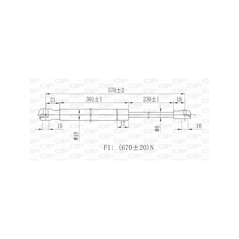 Molla A Gas Portellone posteriore destro/Sinistro per Renault Laguna III GSR6280.00