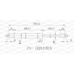 Molla A Gas Portellone posteriore destro/Sinistro per Renault Twingo GSR6328.00 - 80-GSR6328.00 - 80-GSR6328.00