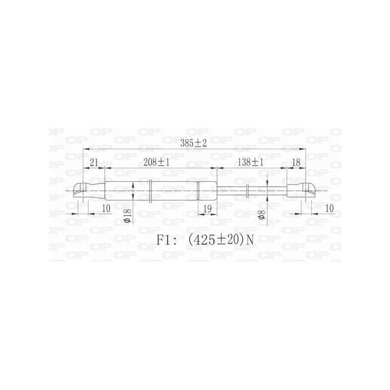 Molla A Gas Portellone posteriore destro/Sinistro per Renault Twingo GSR6328.00