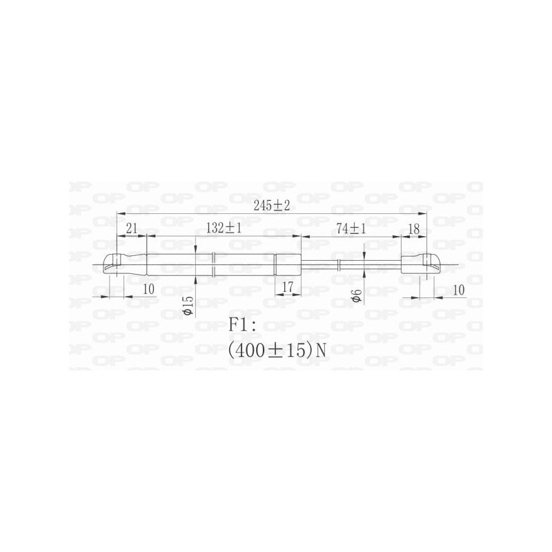 Molla A Gas Cofano anteriore destro/Sinistro per Volvo S60-V60, S70-V70 e S80 e altri modelli GSR6343.00
