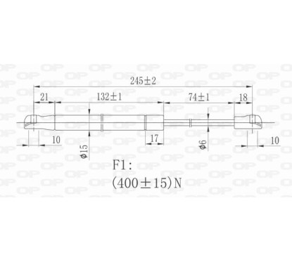 Molla A Gas Cofano anteriore destro/Sinistro per Volvo S60-V60, S70-V70 e S80 e altri modelli GSR6343.00 - 80-GSR6343.00 -