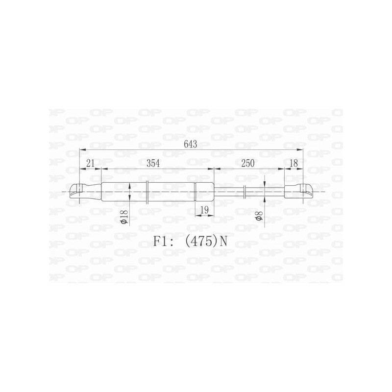 Molla A Gas Cofano anteriore destro/Sinistro per Opel Agila e Suzuki Wagon R+ GSR6428.00
