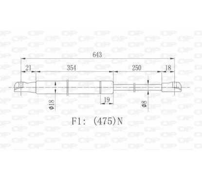 Molla A Gas Cofano anteriore destro/Sinistro per Opel Agila e Suzuki Wagon R+ GSR6428.00 - 80-GSR6428.00 - 80-GSR6428.00