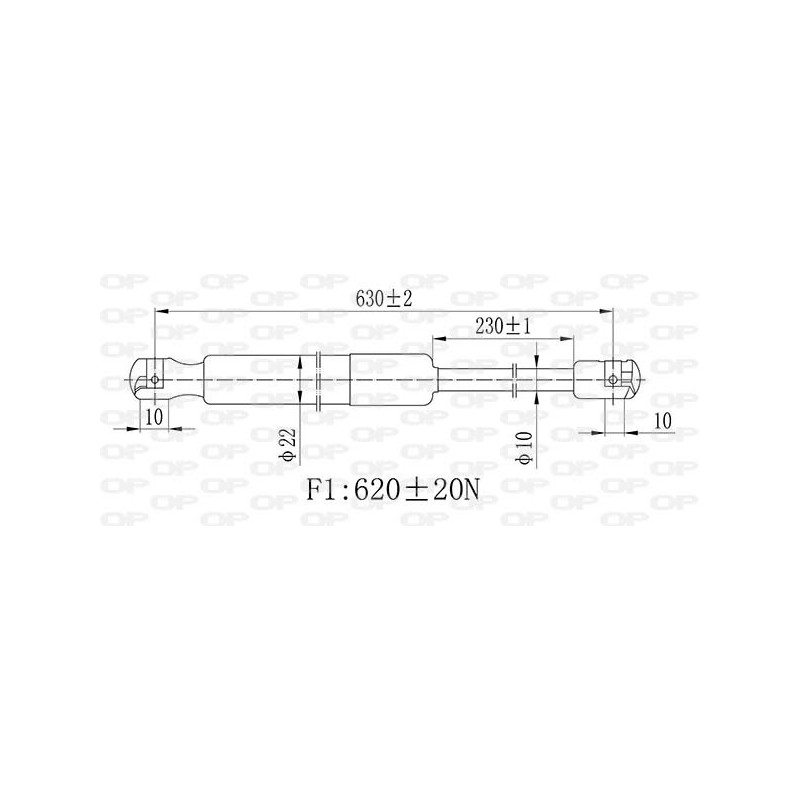 Molla A Gas Portellone posteriore per Citroen Berlingo, Berlingo-Multispace e Fiat Doblo e altri modelli GSR6477.00