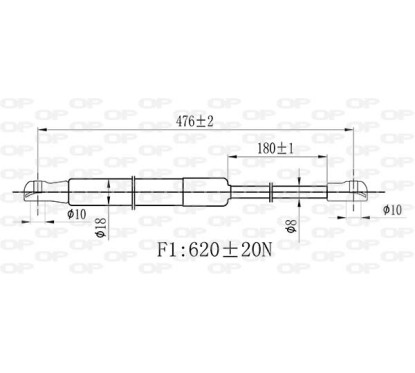 Molla A Gas Portellone posteriore destro/Sinistro per Renault Captur GSR6479.00 - 80-GSR6479.00 - 80-GSR6479.00