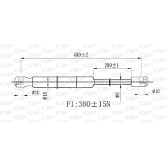Molla A Gas Portellone posteriore destro/Sinistro per Kia Picanto (Ba) GSR6505.00