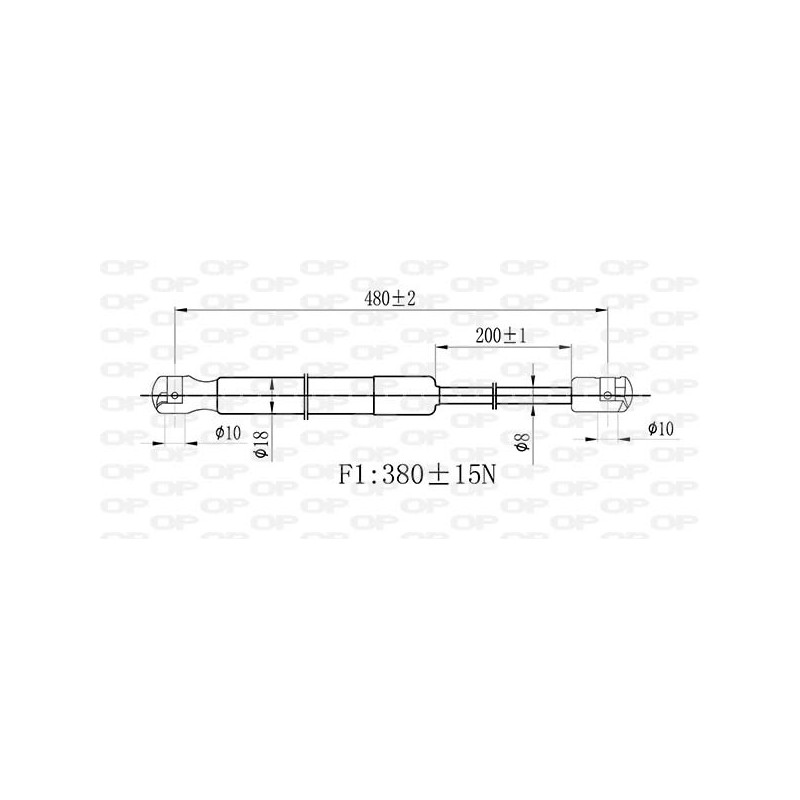 Molla A Gas Portellone posteriore destro/Sinistro per Kia Picanto (Ba) GSR6505.00