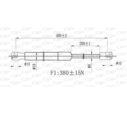 Molla A Gas Portellone posteriore destro/Sinistro per Kia Picanto (Ba) GSR6505.00 - 80-GSR6505.00 - 80-GSR6505.00