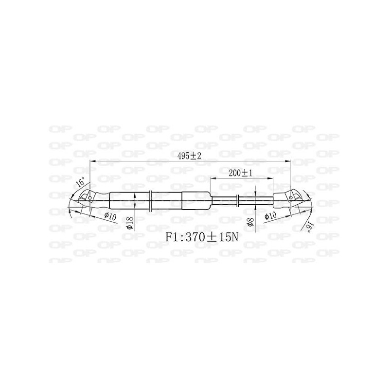 Molla A Gas Portellone posteriore destro/Sinistro per Mini One/Cooper (R56,R57) e One/Cooper/Clubman (R56,R57) GSR6514.00