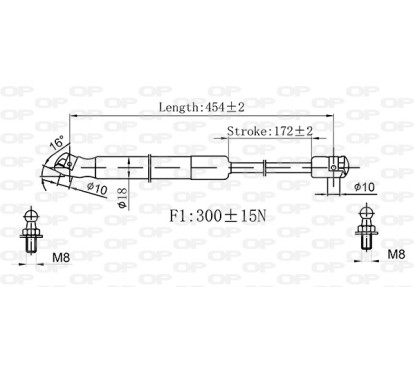 Molla A Gas Cofano anteriore destro/Sinistro per Toyota Landcruiser (FJ100) e Landcruiser Prado (FJ120) GSR6537.00 -