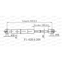 Molla A Gas Portellone posteriore destro/Sinistro per Kia Sorento GSR6538.00