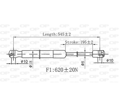 Molla A Gas Portellone posteriore destro/Sinistro per Kia Sorento GSR6538.00 - 80-GSR6538.00 - 80-GSR6538.00
