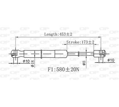 Molla A Gas Portellone posteriore destro/Sinistro per Volkswagen Passat GSR6548.00 - 80-GSR6548.00 - 80-GSR6548.00