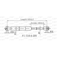 Molla A Gas Portellone posteriore destro/Sinistro per Seat Altea GSR6559.00 - 80-GSR6559.00 - 80-GSR6559.00