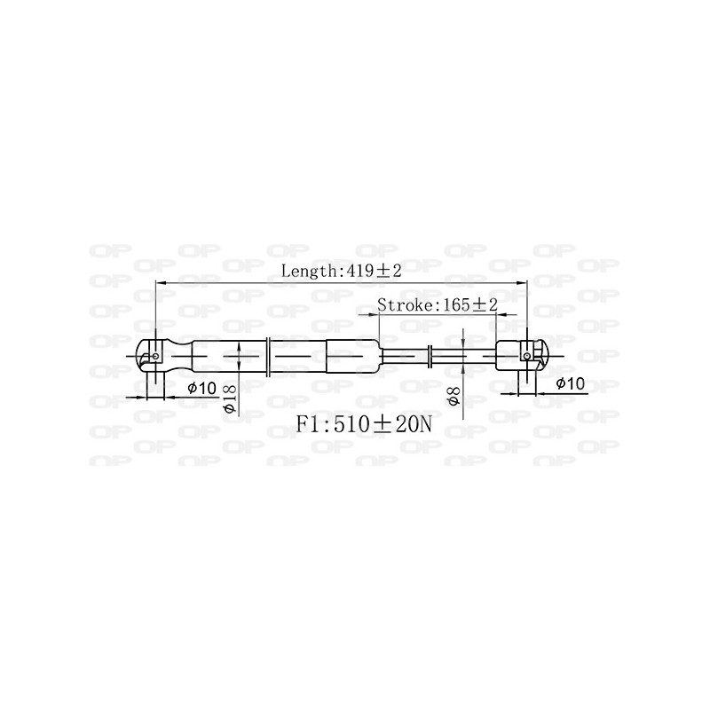 Molla A Gas Portellone posteriore destro/Sinistro per Seat Altea GSR6559.00
