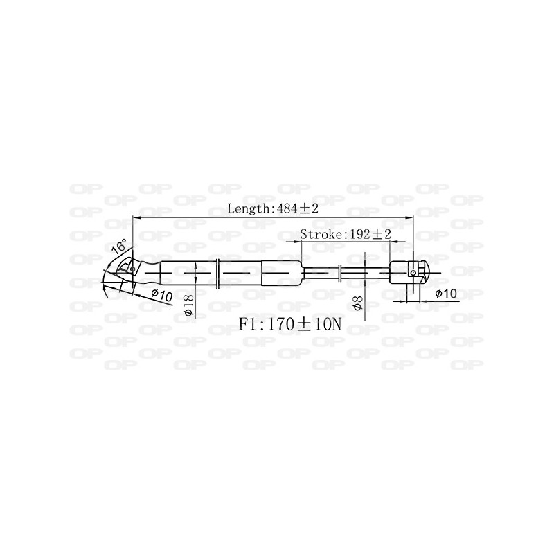 Molla A Gas Cofano anteriore destro/Sinistro per Audi Q7 GSR6562.00