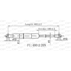 Molla A Gas Portellone posteriore destro/Sinistro per Land Rover Discovery GSR6563.00 - 80-GSR6563.00 - 80-GSR6563.00