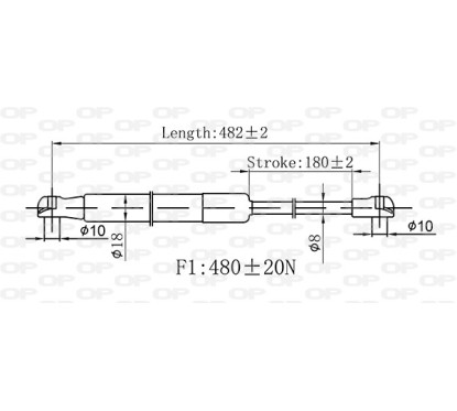 Molla A Gas Portellone posteriore destro/Sinistro per Land Rover Discovery GSR6563.00 - 80-GSR6563.00 - 80-GSR6563.00