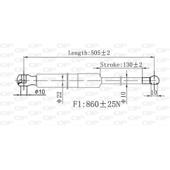 Molla A Gas Portellone posteriore destro/Sinistro per Toyota Rav 4 GSR6575.00 - 80-GSR6575.00 - 80-GSR6575.00