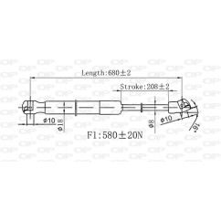 Molla A Gas Portellone posteriore destro/Sinistro per Ford C-Max GSR6580.00 - 80-GSR6580.00 - 80-GSR6580.00