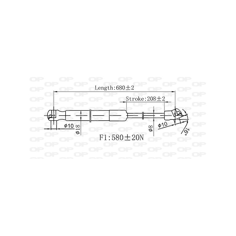 Molla A Gas Portellone posteriore destro/Sinistro per Ford C-Max GSR6580.00