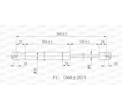 Molla A Gas destro/Sinistro Portellone posteriore (Mod. Sw) (560N L.384MM) per Lancia Lybra (839Ax_Bx) LA4209055 -
