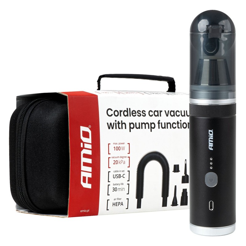 Compressore D'aria Portatile con Funzioni Ione Pompa 100W 20KPA Usb-C - 04785