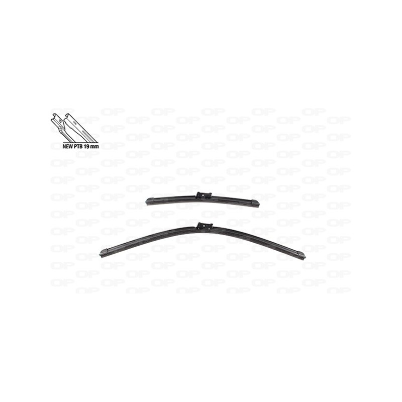 Coppia Spazzole Twin Perfect 24''-13''/609-330MM per Fiat 500 (312), 500E (332) e Ford Ka (Z*) WBT9000.00