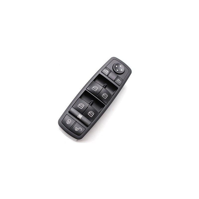 Pulsantiera Nera 4 Interruttori Alzacr. Porta anteriore sinistro per Mercedes Classe A (W169) e Classe B (W245) ME324WS14
