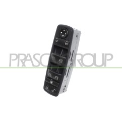 Pulsantiera Nera 4 Interruttori Alzacr. Porta anteriore sinistro per Mercedes Classe A (W169) e Classe B (W245) ME324WS14 -