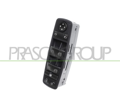 Pulsantiera Nera 4 Interruttori Alzacr. Porta anteriore sinistro per Mercedes Classe A (W169) e Classe B (W245) ME324WS14