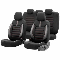 Set Coprisedili Auto Otom Limited 101 Black/Red 3-Zip OT74047 - 69-OT74047 - 69-OT74047