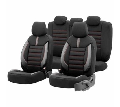 Set Coprisedili Auto Otom Limited 101 Black/Red 3-Zip OT74047 - 69-OT74047 - 69-OT74047