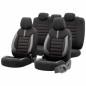Set Coprisedili Auto Otom Limited 101 Black/Red 3-Zip OT74047