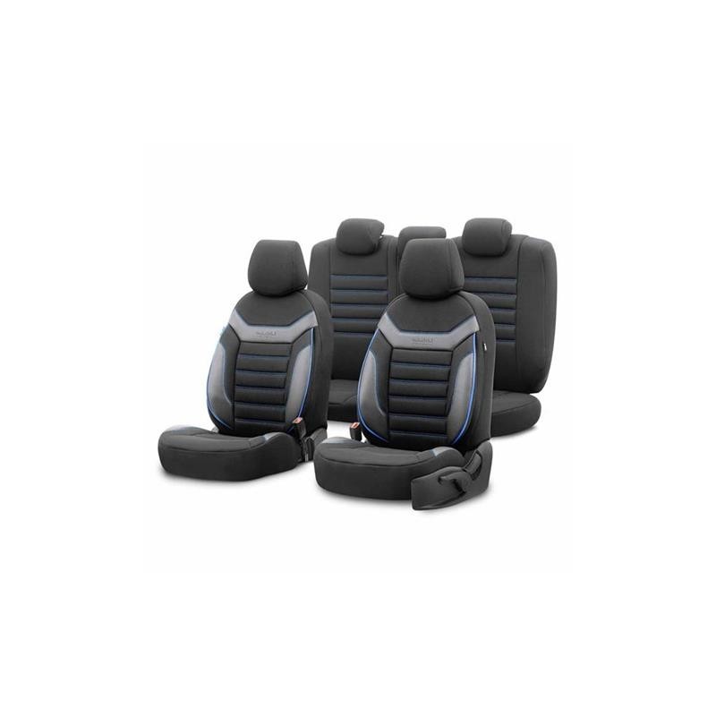 Set Completo Coprisedili Auto Otom Individual 203 Nero/Blu 3-Zip OT74052