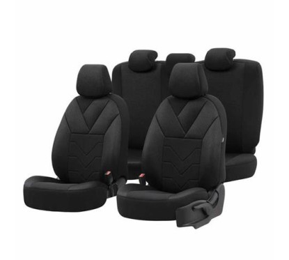 Set Completo di Coprisedili Auto Otom Tempo 1501 Nero Nz OT77345 - 69-OT77345 - 69-OT77345