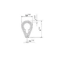 Gocciolatoio Alluminio (Plastica) (Conf. 25MT) per Fiat 500 AL580 - 31-AL580 - 31-AL580