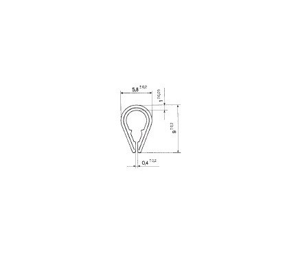 Gocciolatoio Alluminio (Plastica) (Conf. 25MT) per Fiat 500 AL580 - 31-AL580 - 31-AL580