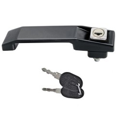Maniglia Esterna anteriore sinistro Nera (Con Serratura e Chiave) per Fiat Ducato e Peugeot J5 Furgonato (280L) AL80267 -