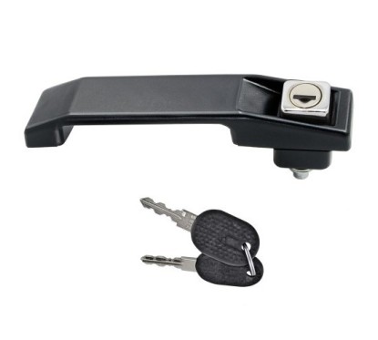 Maniglia Esterna anteriore sinistro Nera (Con Serratura e Chiave) per Fiat Ducato e Peugeot J5 Furgonato (280L) AL80267 -
