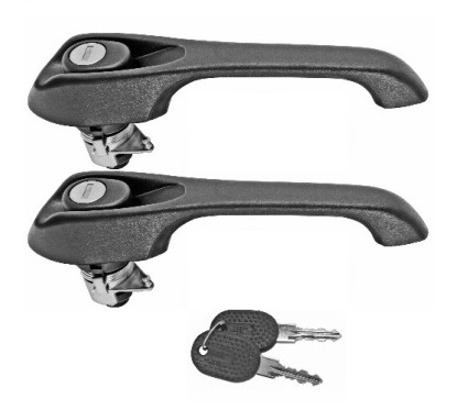 Coppia Maniglie Porta Esterne anteriore destro+Sinistro Nere (Con Chiave Uguali) -1991 per Fiat Tipo AL80336B - 31-AL80336B