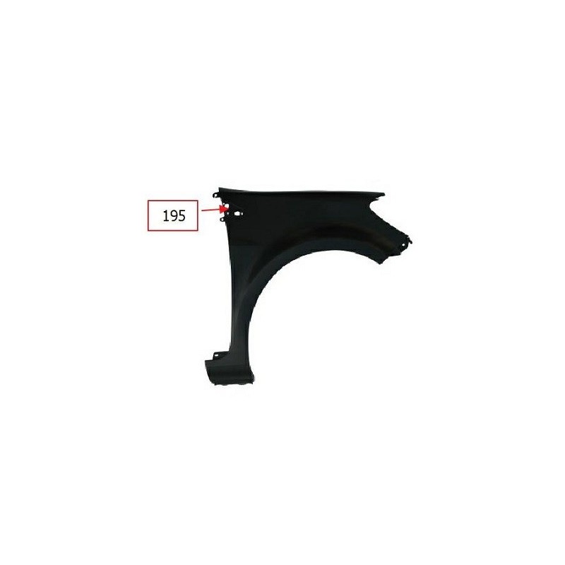 Parafango anteriore destro in Plastica-Con primer-Mod. Cerc per Renault Clio RN3253023